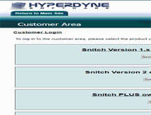 Tablet Screenshot of customer.hyperdynesoftware.com